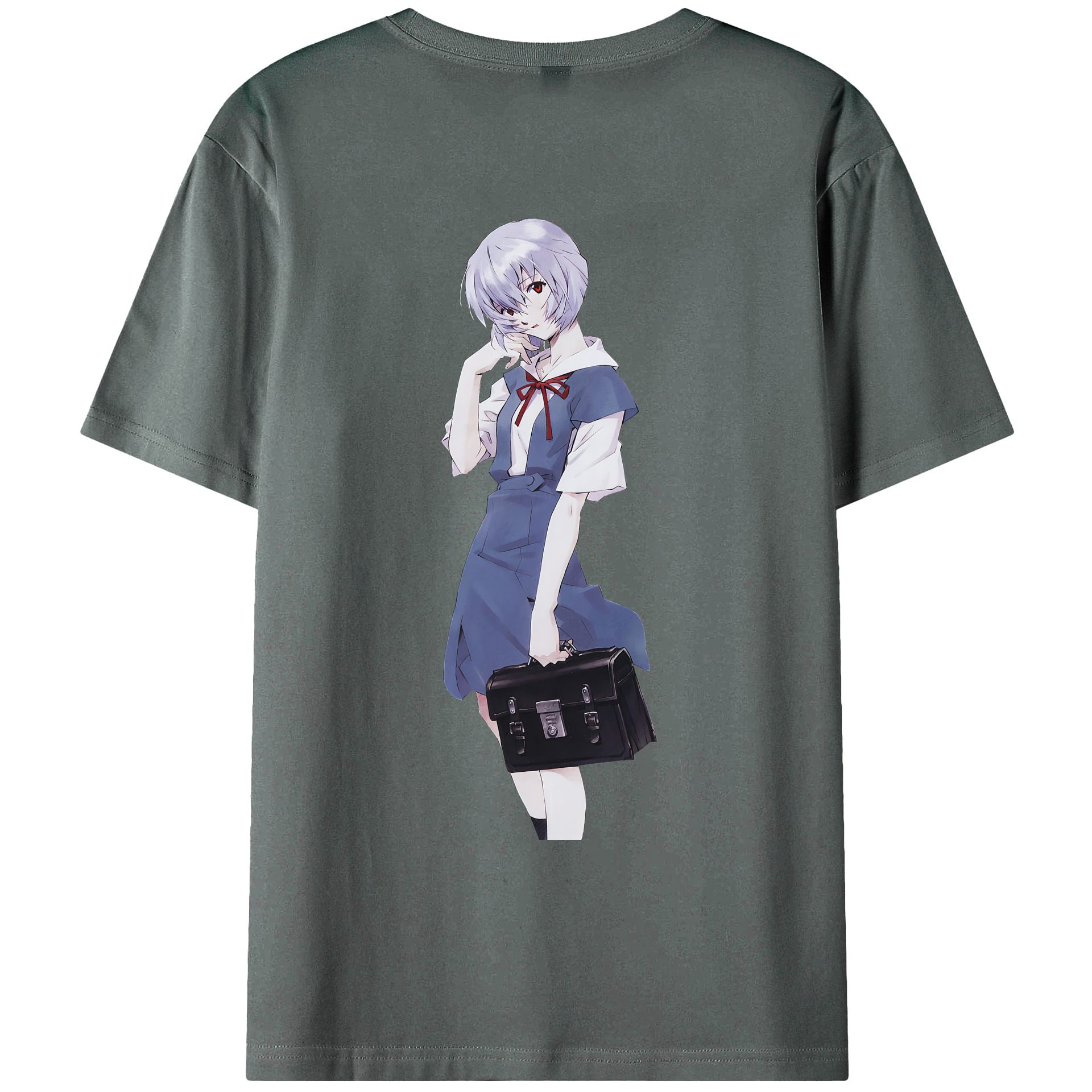 （画像用） EVA 新世紀エヴァンゲリオン 綿100％ メンズ半袖Tシャツ（バックプリント） 通気性